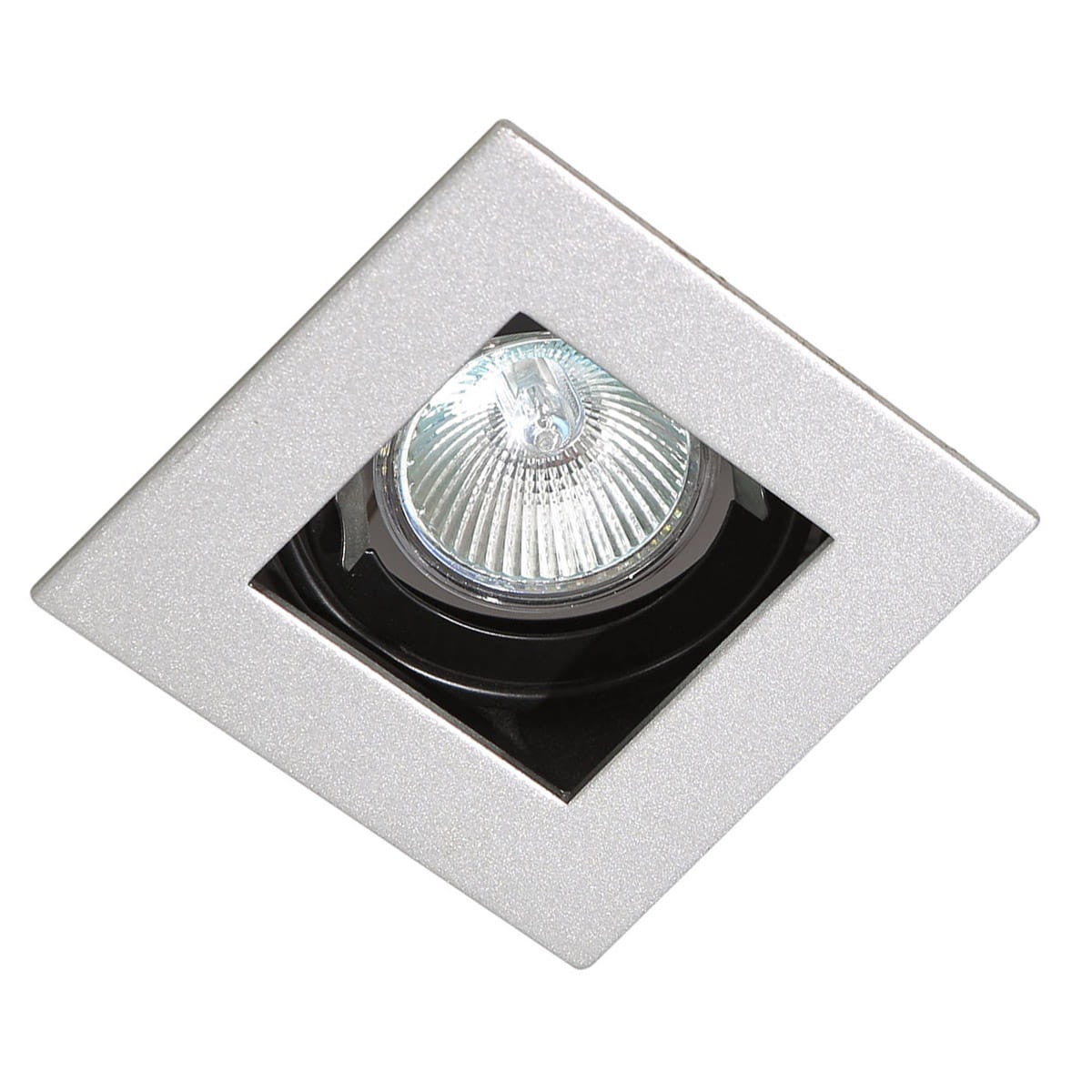 Oprawa sufitowa wpuszczana oczko Relio srebrna 1xMR16x35W kwadratowa IP20 wym: 10 x 10 cm aluminium Italux