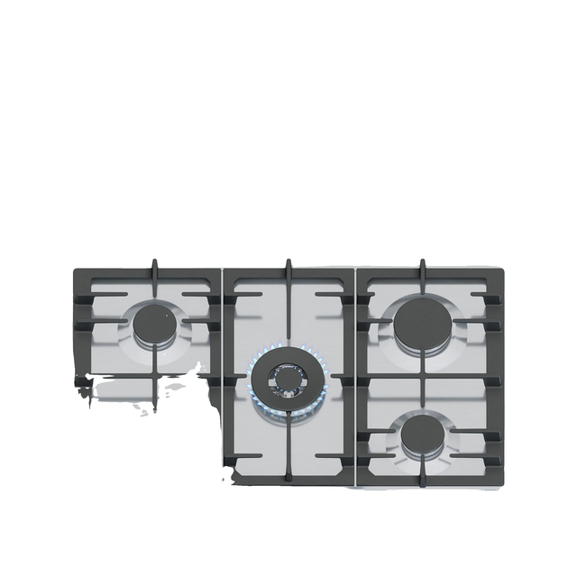 Cuisinière à gaz Bosch pcq7a5i90 acier inoxydable 75 cm 5 zones de cuisson