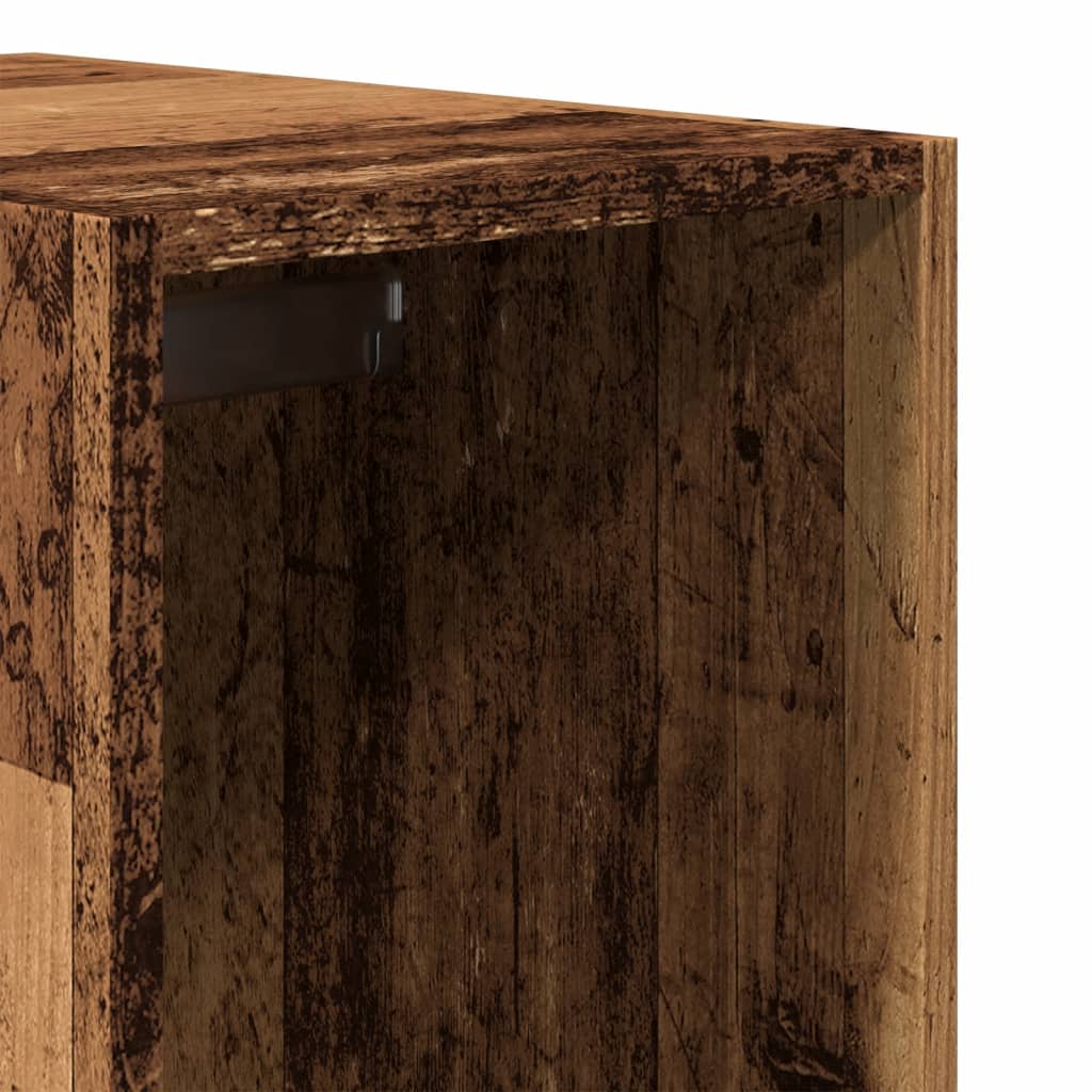 Garde-robe | Armoire de rangement vieux bois 30x50x200 cm bois d'ingénierie CFW320892 - 8