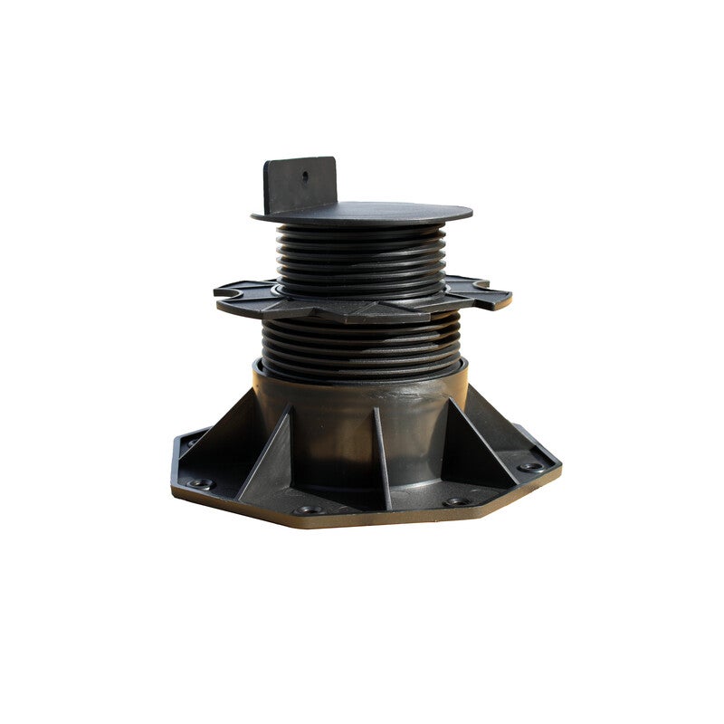 Supporto regolabile da 60 a 138 mm per terrazze in legno e composito - Nero - 5