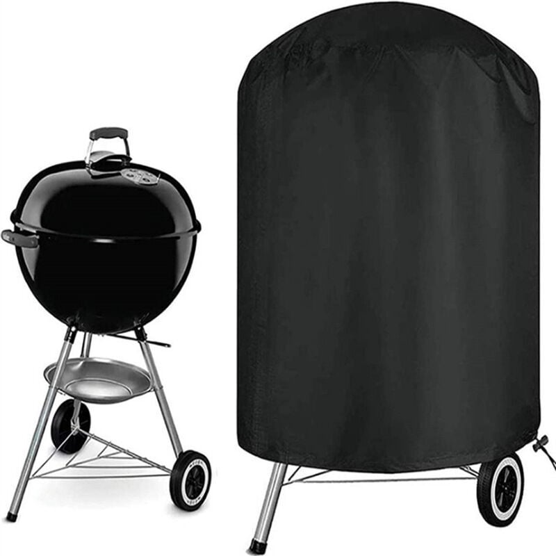 Pokrowiec na Grill Wodoodporny Ochraniacz BBQ Osłona Grilla Odporna na UV/Wodę/Wilgoć Wodoodporny Zewnętrzny Grill do Grillowania Czarny 76 x 91 cm