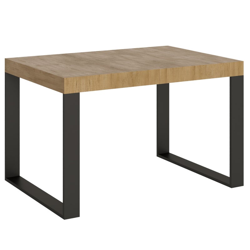 Stół rozkładany 90x130/234 cm Tecno Premium Dąb Naturalny z ramą antracytową