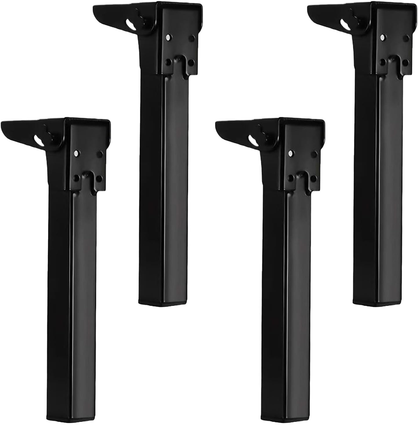4 bucăți picioare pliabile de mobilă din metal negru, 35 cm, picioare de schimb antiderapante pentru măsuță de cafea, dulap TV, masă pentru laptop