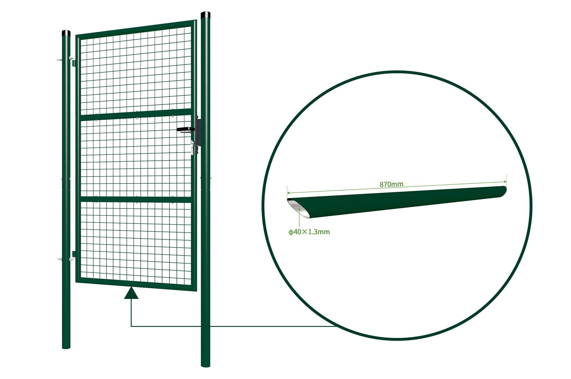 Portillon grillagé 1m OLGA H.180cm Vert - 8