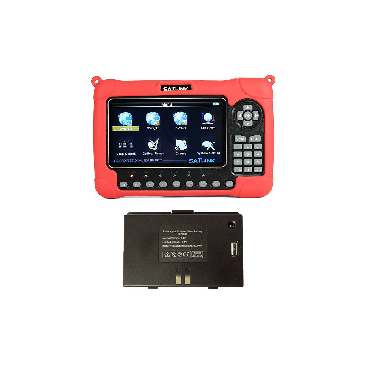 thumbnail interactive-video image 1 of SATLINK WS-6980 DVB-S2/C/T2 Combo Spectrum Analyzer – Digital Satellite TV Finder With 7" Screen 1 of 3
