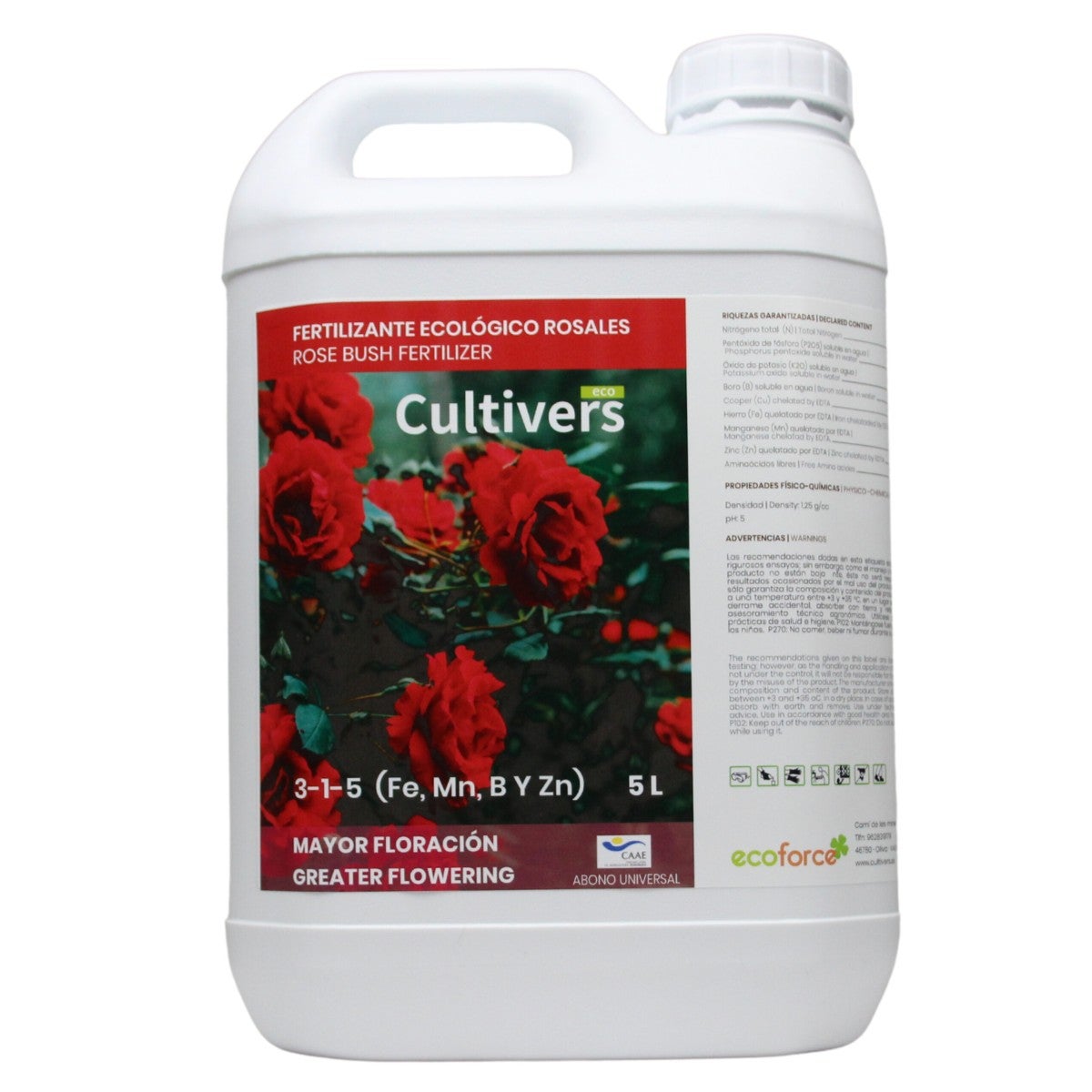 CULTIVERS Adubo Orgânico para Líquido de Oliva, 1 L Adubo 100% Orgânico