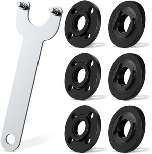 Kit 10 Écrous à Bride + Clé Pour Meuleuse D'Angle - Compatibles Makita, Bosch, Milwaukee - Verrouillage Solide 5/8-11