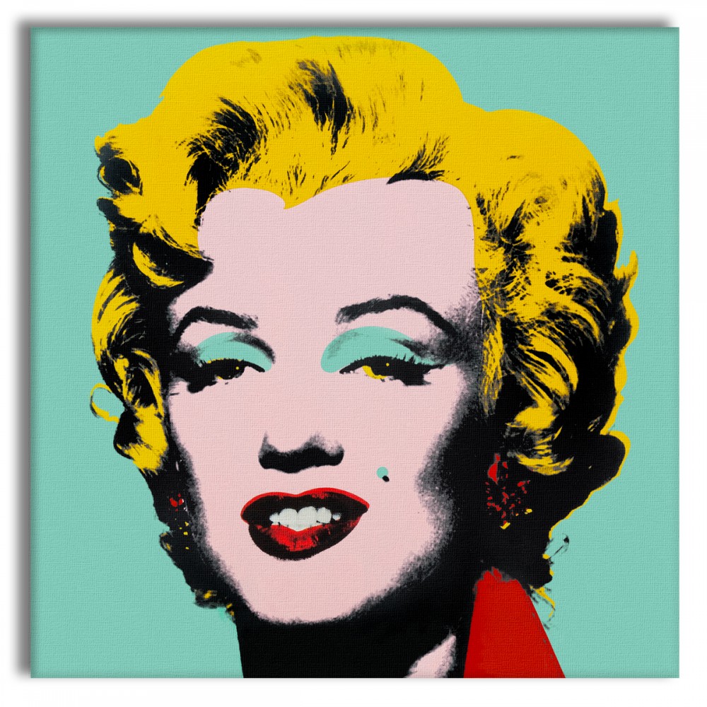 Marilyn monroe - andy warhol - cuadro en lienzo sobre bastidor de madera tamaño 130x130 cm