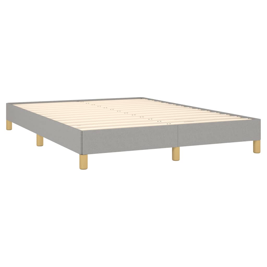 Cadre de lit sans matelas gris clair 160 x 200 cm en tissu - 4