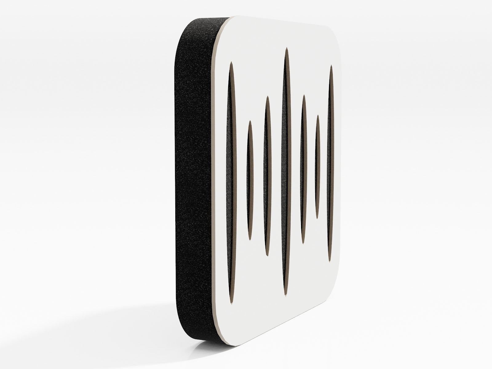 Lot de 8 Mini-Panneaux acoustiques insonorisants COLUMBIA 23x23x3 cm - 0,42 m² surf.totale -MDF perforé laminé et mousse acoustique -Blanc - 3