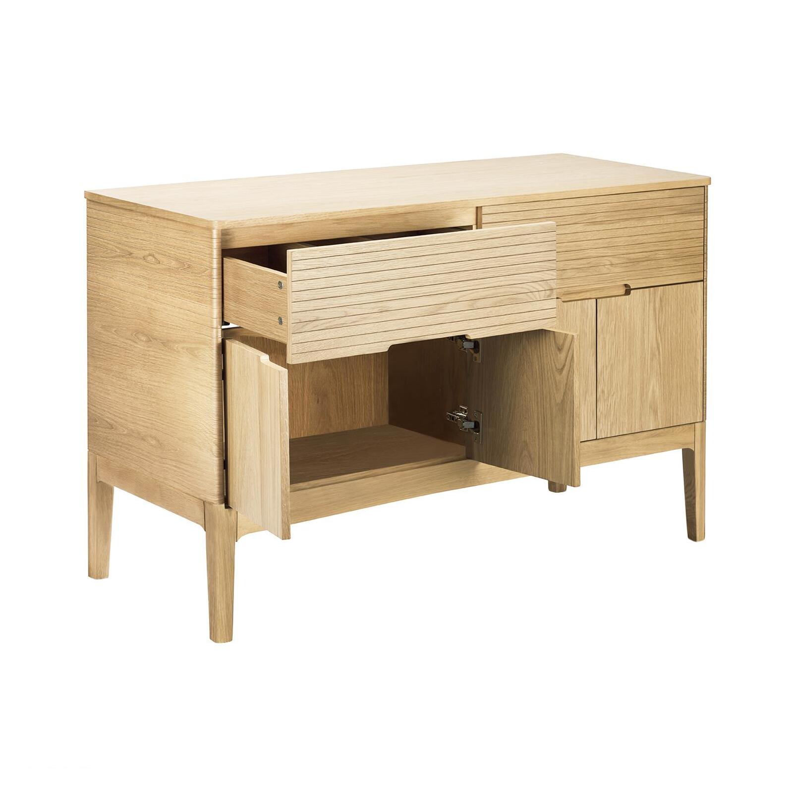 Ensemble meuble double-vasque 120 cm chêne naturel + 2 vasques ALASKA - 4