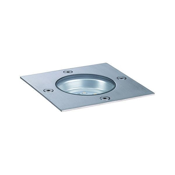 Lampa gruntowa najazdowa Shine kwadratowa srebrna LED 4W 3000K 300lm IP65 wym: 9,2 x 10 x 10 cm metal Paulmann