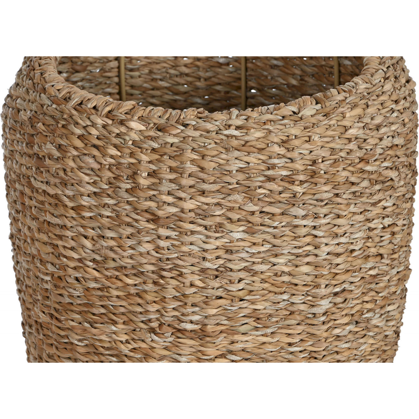 Cache-pot élégant en osier pour touche chic 43 x 43 x 70 cm Teinte naturelle d'osier tressé beige - 2