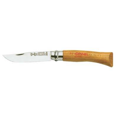 Couteau Opinel N°6 Ancien - Virobloc 'La Main Couronnée' - Manche Bois - France
