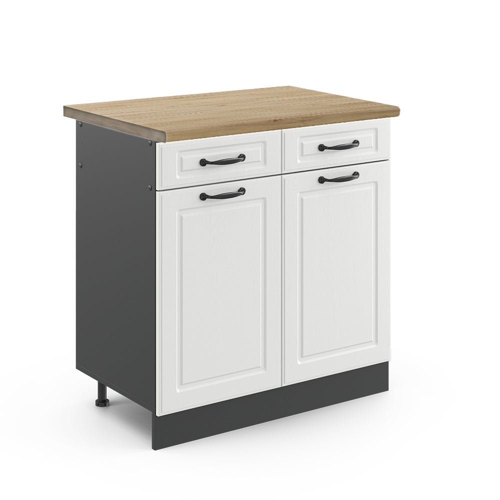 Vicco Szafka dolna do kuchni R-Line, Biały domek wiejski, 80 cm , BP Dąb