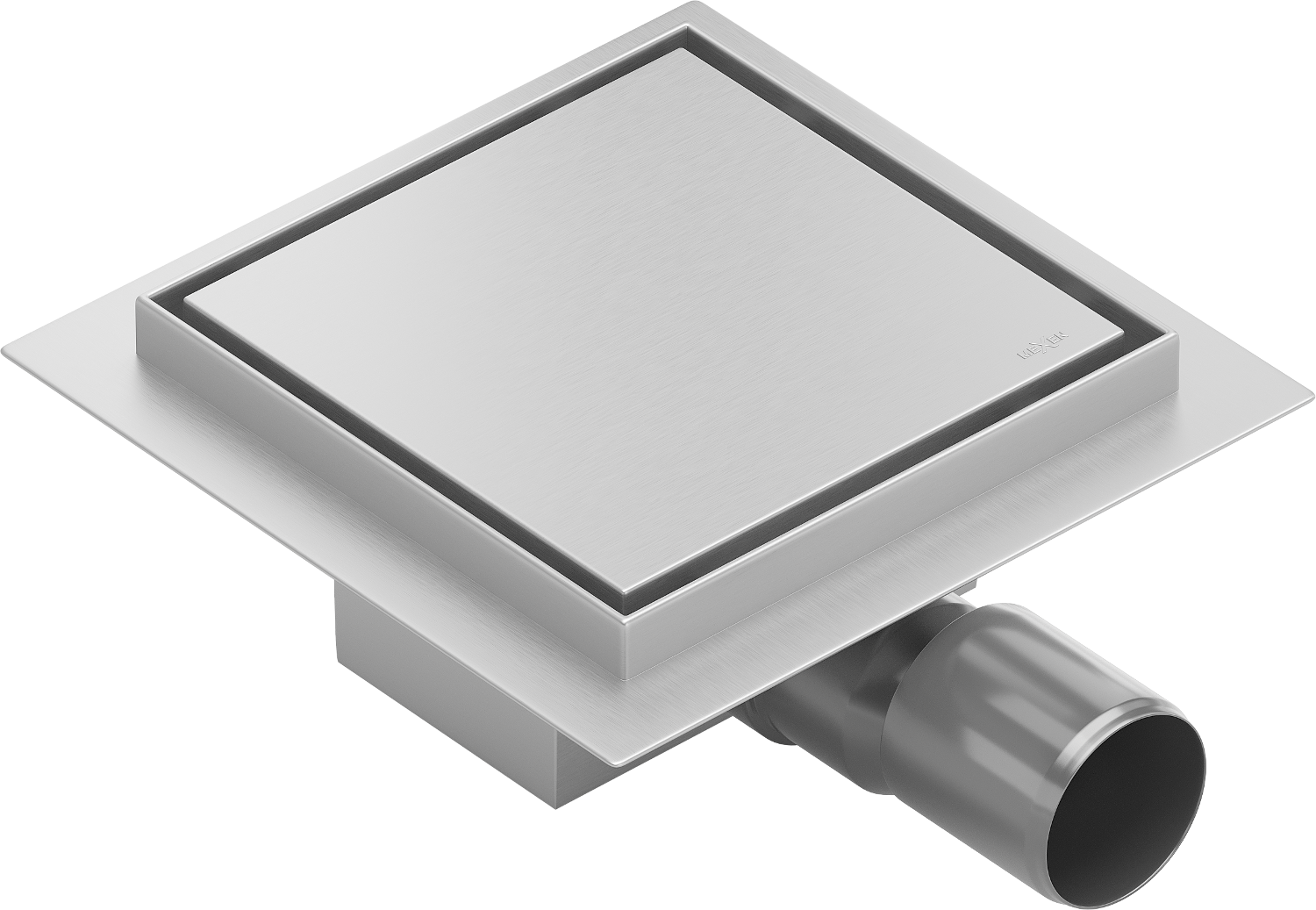 Mexen Flat-Q M13 wpust podłogowy kwadratowy 15 x 15 cm, inox - 1010015