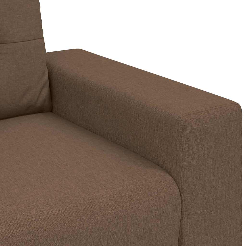Sofa 3 places avec coussin Marron tissu vidaXL - 5