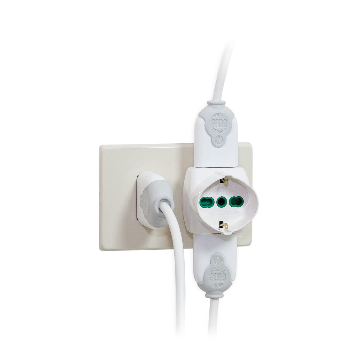 FANTON Adapter 82180 - Triple Steckdose, 16 A, Weiß