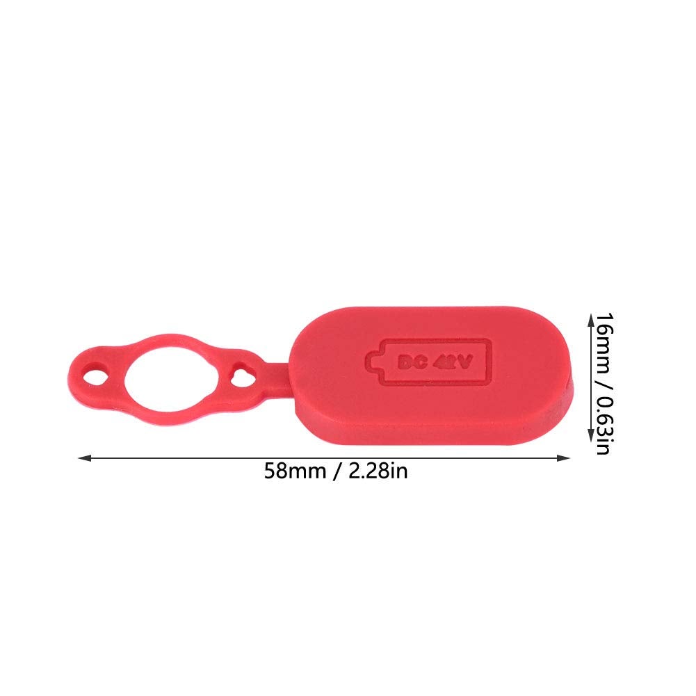 Tampa de porta de interface de carregamento à prova d'água para scooter elétrico tamanho compacto de vedação superior vermelho - 6