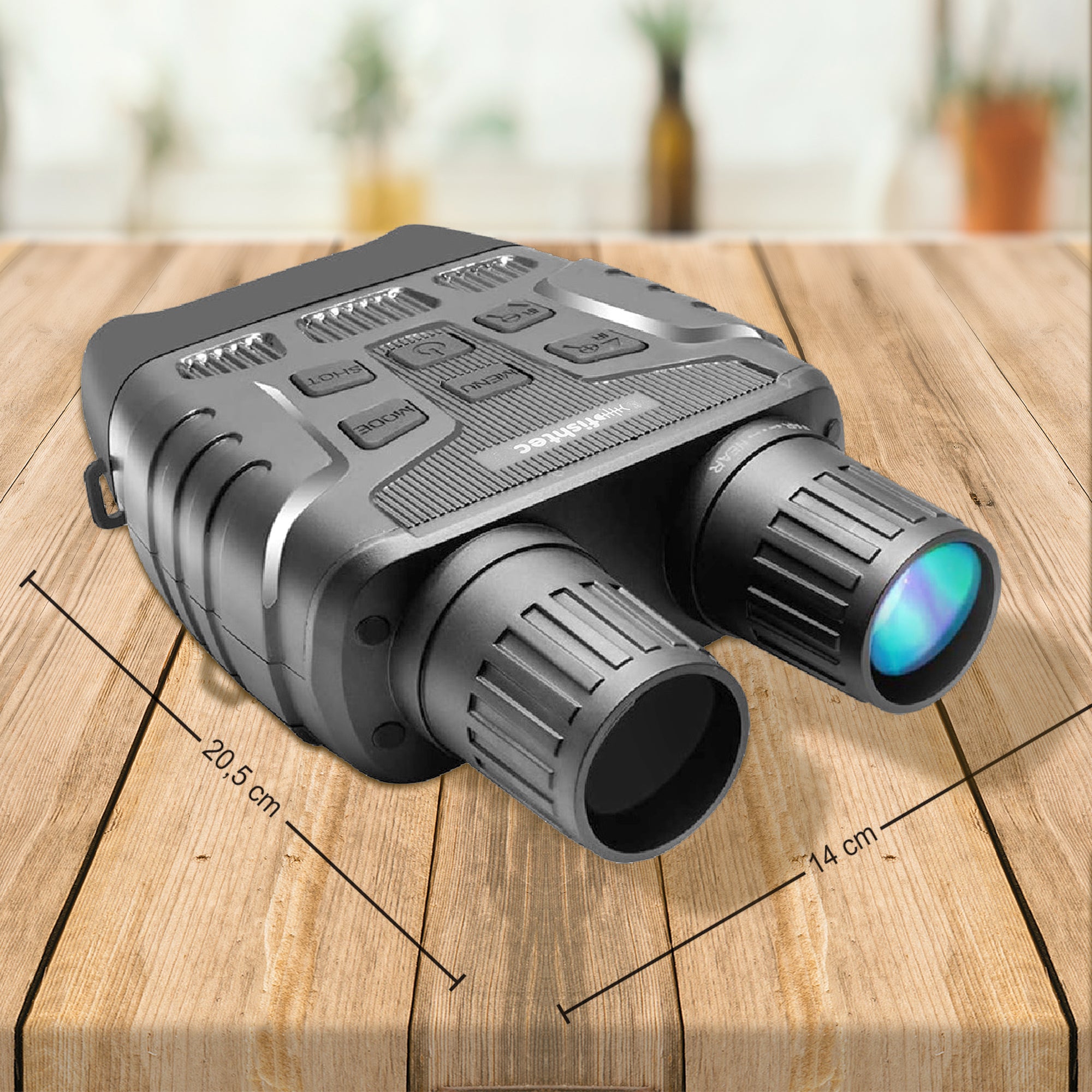 Jumelles de vision nocturne infrarouge FISHTEC, portée 300 m, photo et vidéo, zoom numérique 7X 4X IR, mallette de transport incluse - 7