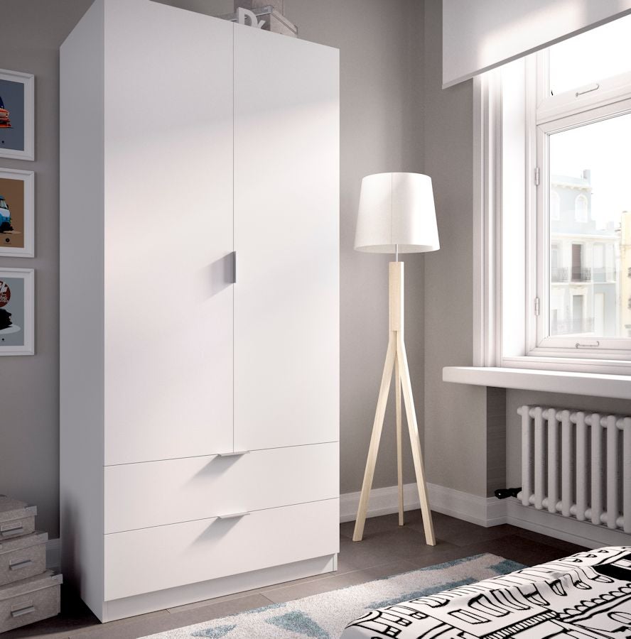 ESSEN Armario 2 puertas 2 cajones 80 blanco - 2