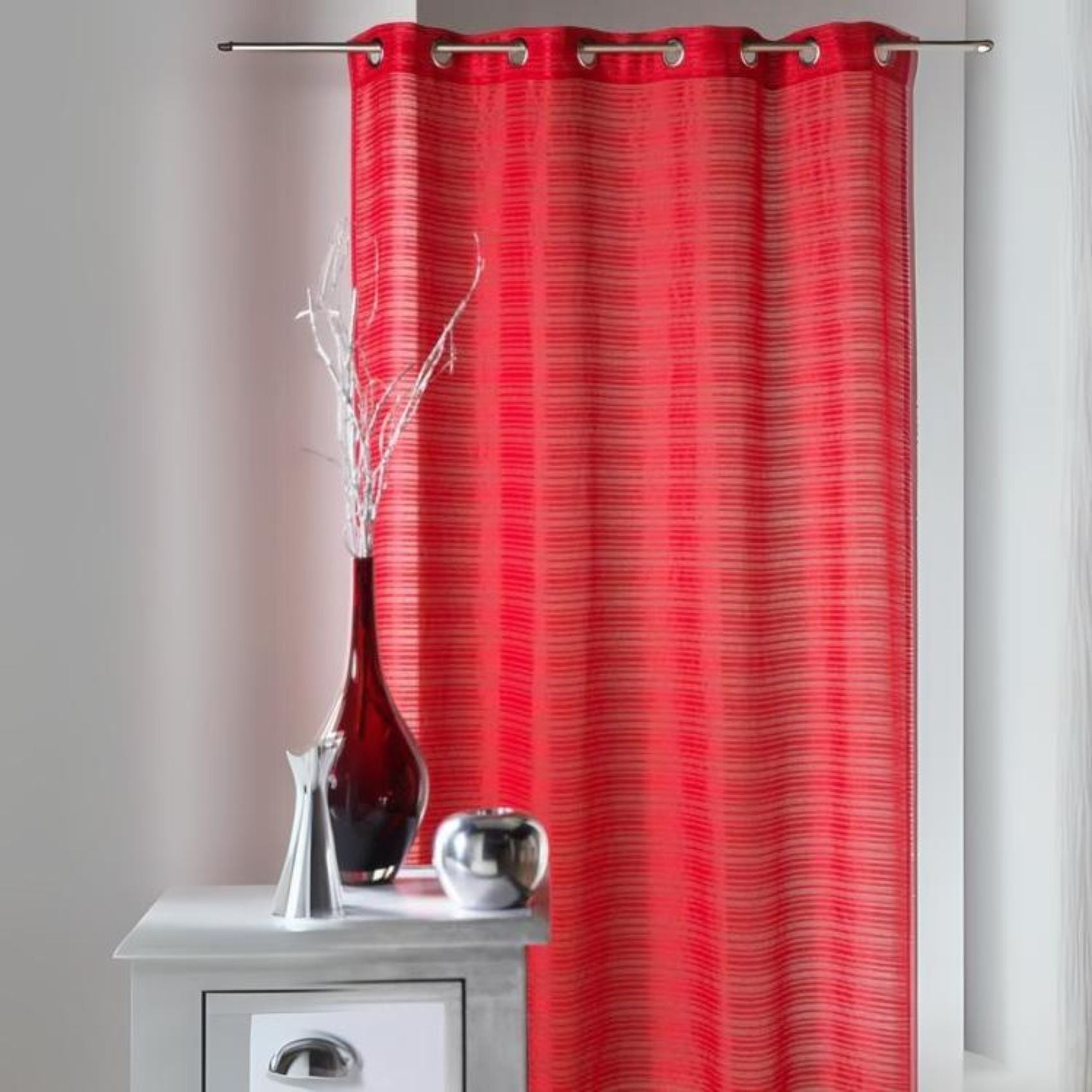 Rideau De Douche J. Queen New York CORDOBA Melon Rayures Horizontales 70x72