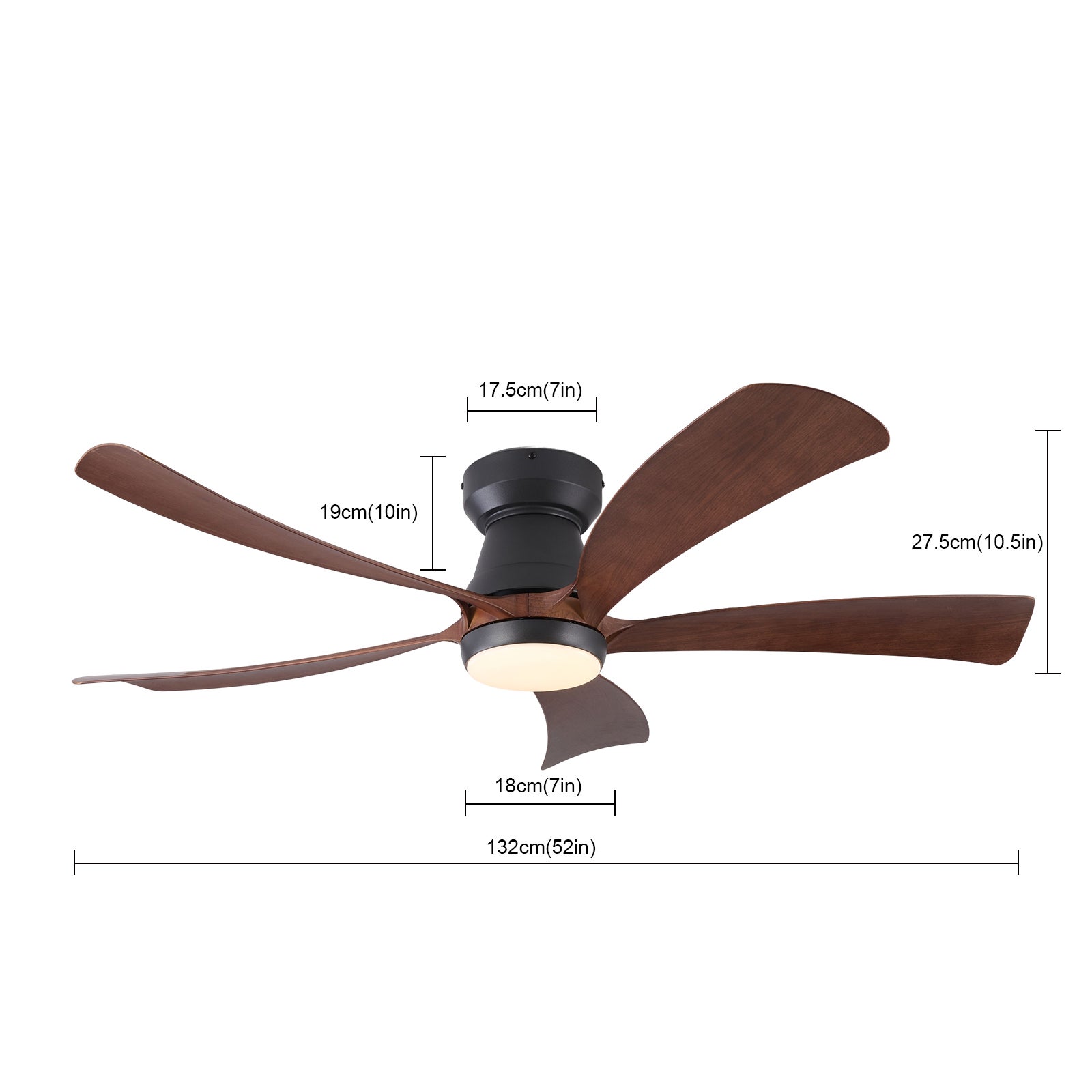 Ventilateur Plafond 132cm LED Intelligent Télécommande Été/Hiver 6 Vitesses Vent Naturel Veilleuse - 2
