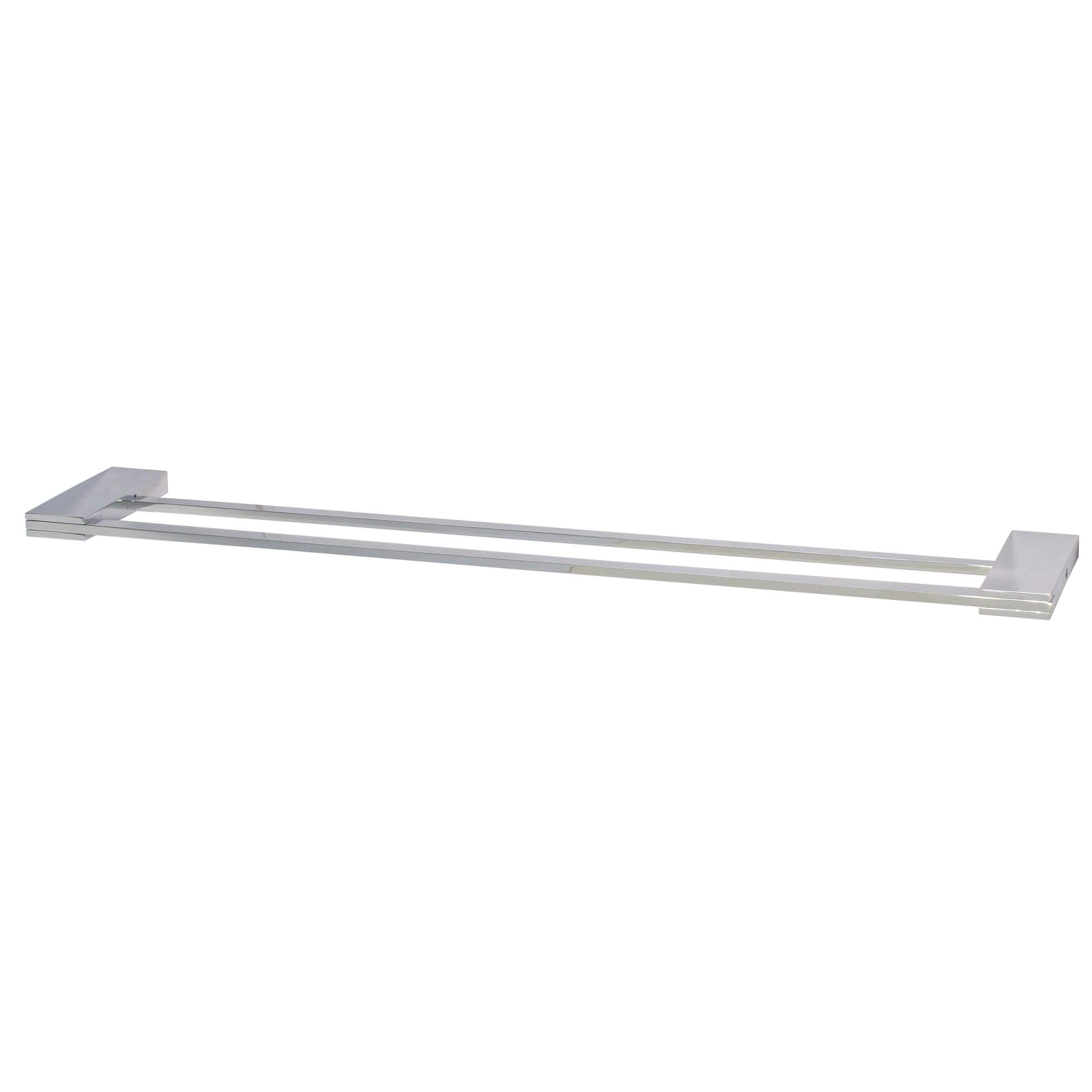 Wieszak przyścienny podwójny 60cm SMARAGD, mosiądz chrom. BA-DE
