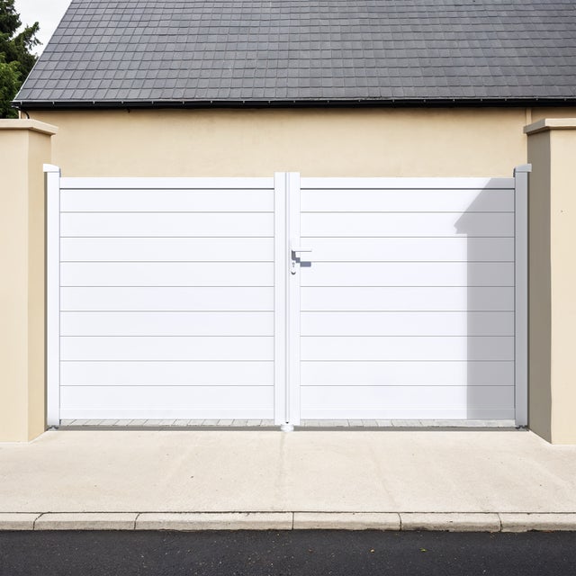Portail battant 3m EIGER H.160cm blanc aluminium