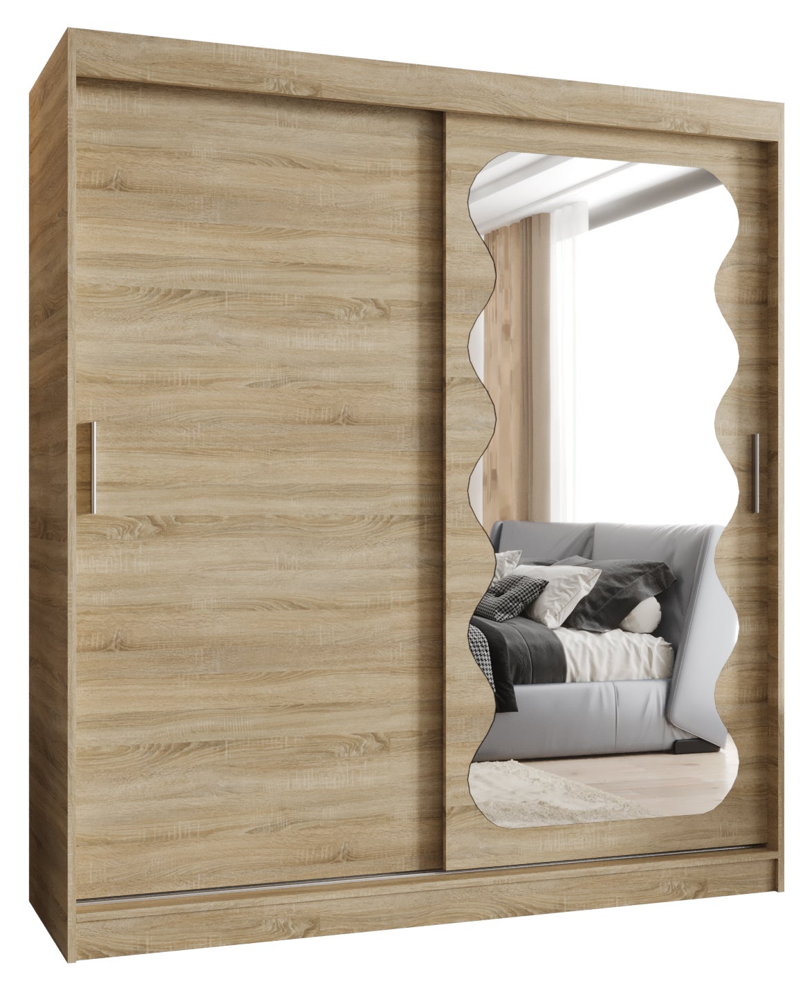 Szafa przesuwna garderoba SPOTI 180 x 62 x 200 cm Sonoma - Abiks Meble