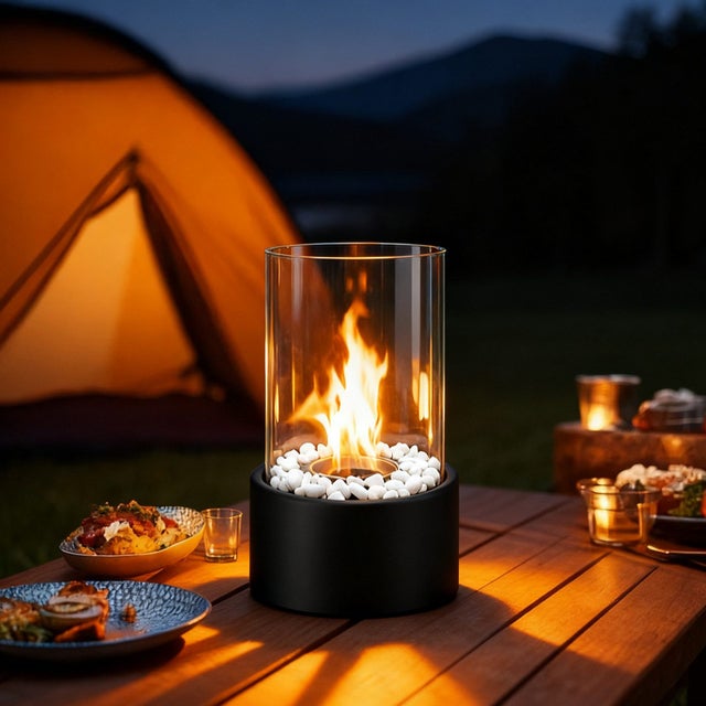 Nettlife Cheminée d'intérieur au bioéthanol, feu de table décoratif d'ambiance portable pour balcon, chambre à coucher, maison, idées cadeaux