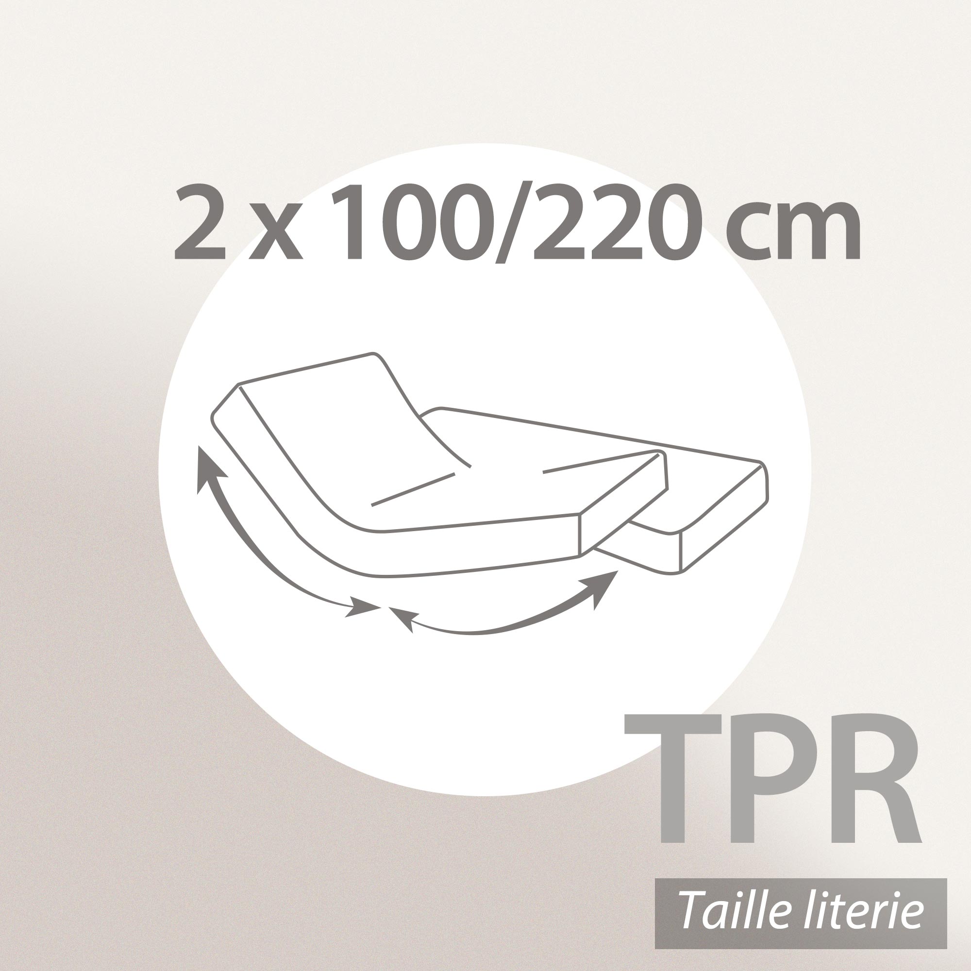 Protège matelas ANTONIN 2x100x220 cm bonnet 40 cm molleton 220 g/m² absorbant blanc lit articulé TPR - 6