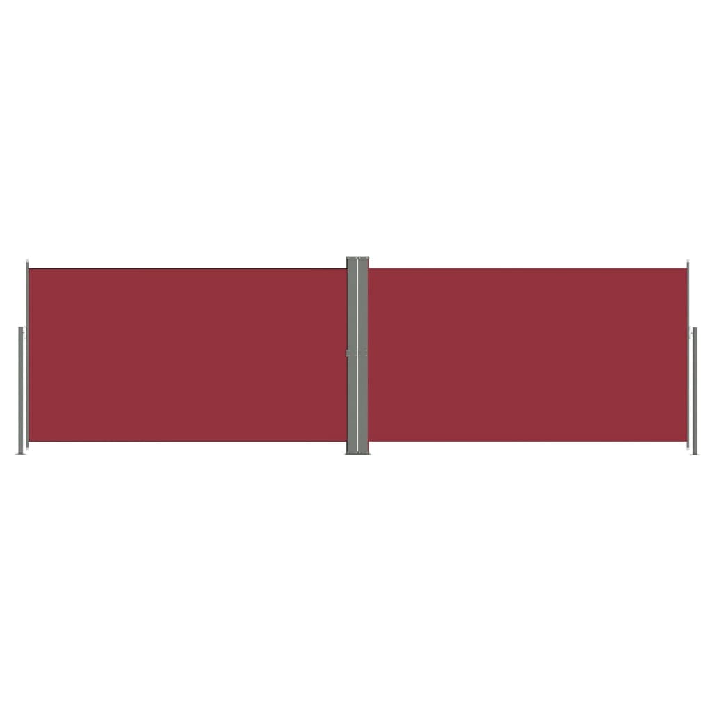 Toldo lateral retráctil/protección visual para patio jardín terraza balcón 180 x 600 cm rojo 02_0007469