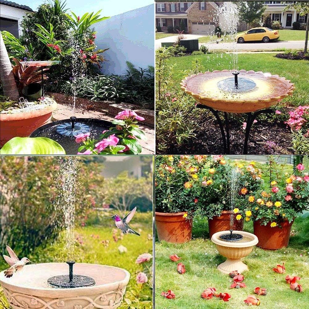 Fontaine Solaire, Pompe De Flottante avec 4 Buses De Pulvérisation pour Différents Débits d'eau, Idéale pour Les Bains d'oiseaux (1.4w) - 5
