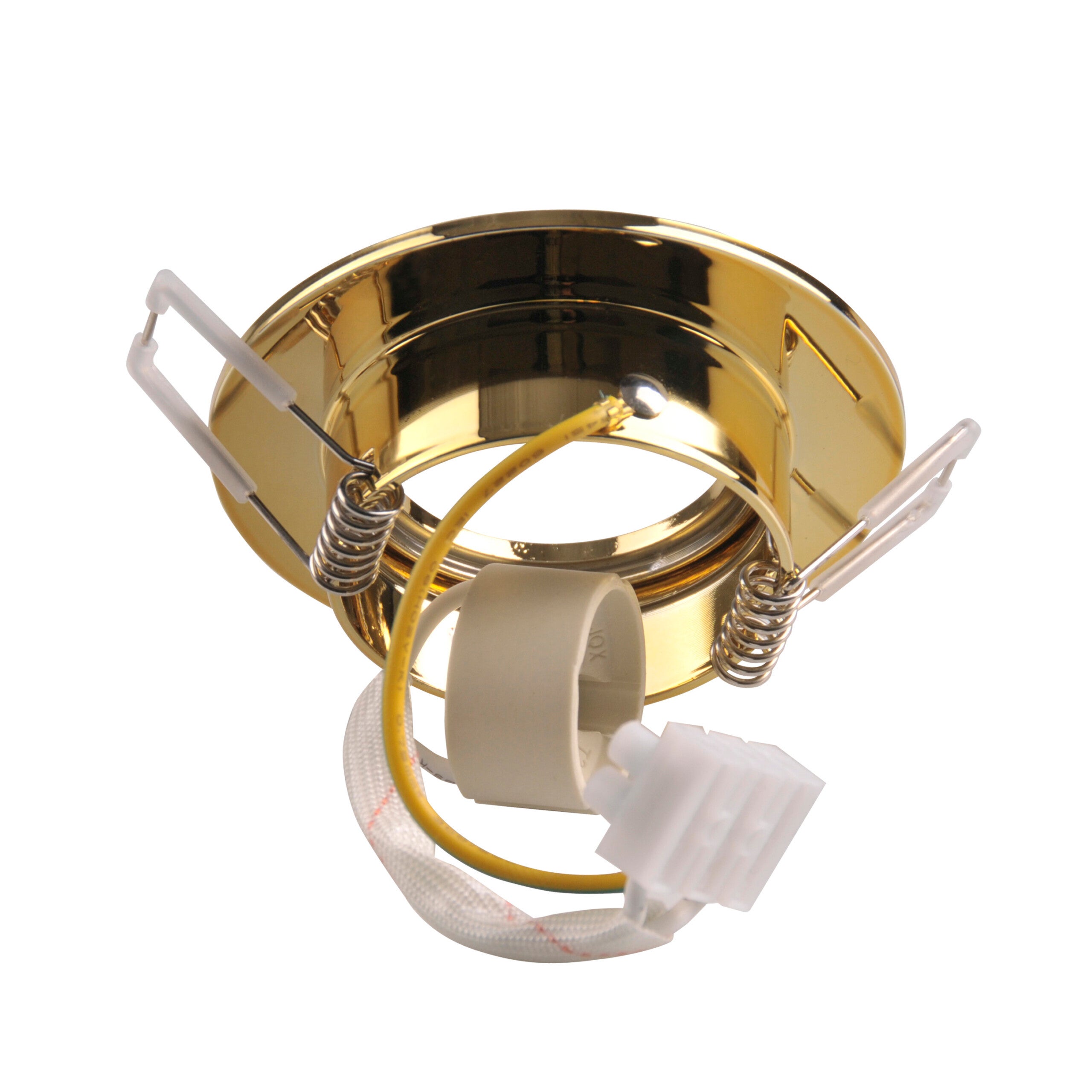 Oprawa sufitowa wpuszczana podtynkowa Febe złoty połysk 1xGU10x8W okrągła IP20 wym: 2,5 x 8 x 8 cm aluminium Polux - 5