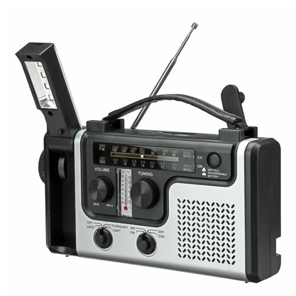 Radio D'Emergenza Solare A Manovella Mesqool: AM/FM/SW, Power Bank E Bussola Per Esterno