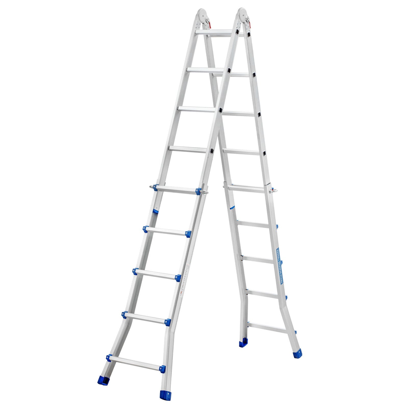 Scala Telescopica Masko In Alluminio - 5.10m Max, Multifunzione, Portata 150kg, Pieghevole - Foto 4