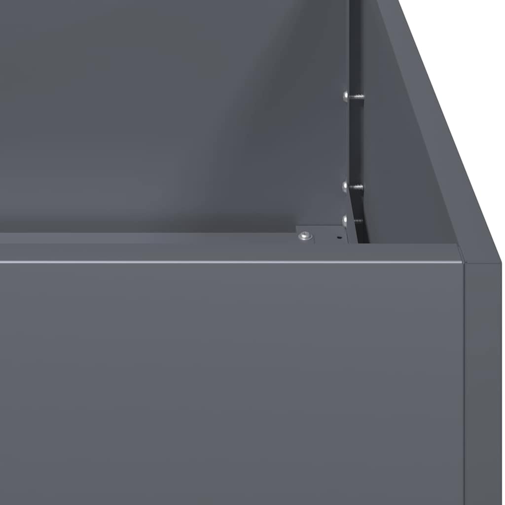 Jardinière，Pot de Fleurs anthracite 80x40x80 cm acier laminé à froid CFW66590 - 7