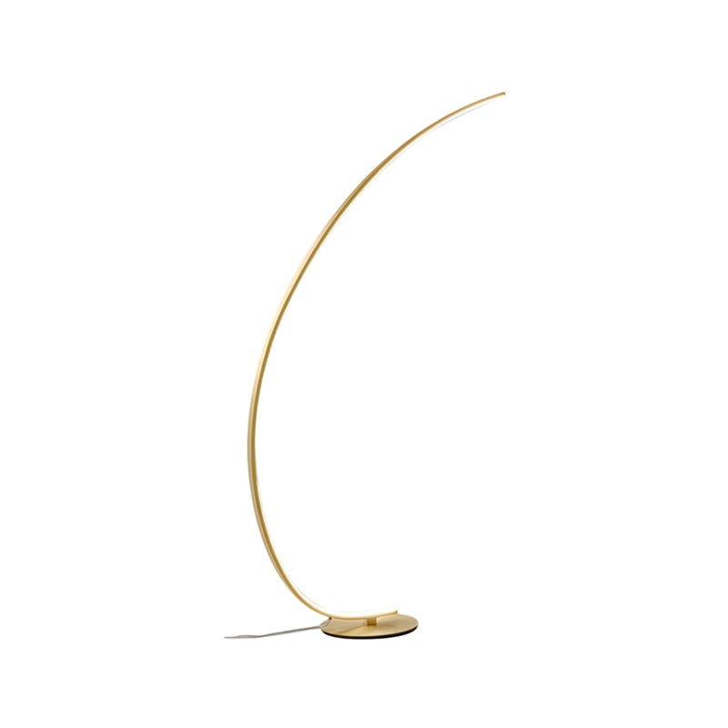 Iole lampa podłogowa LED 30 W, ściemnialna, ciepłe światło 3000 K, szczotkowane złoto, nowoczesna konstrukcja aluminiowa, IP20