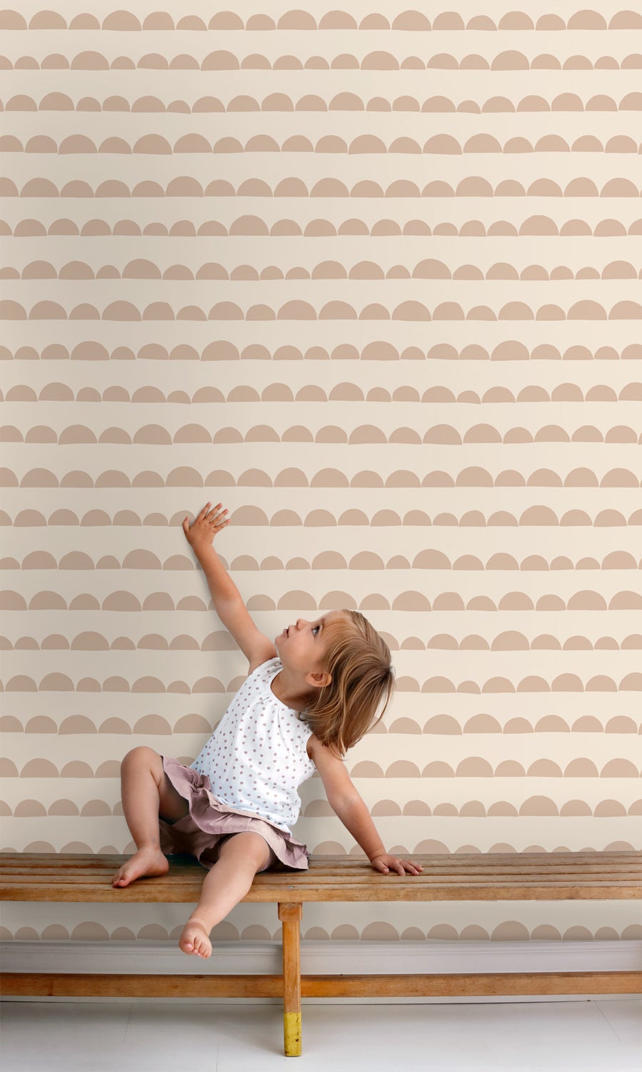 Tapeta motyw graficzny terakoty różowej - 50 x 900 cm - ESTAHOME
