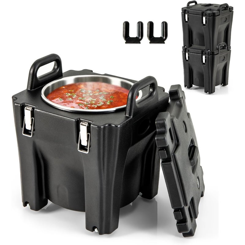 Izotermiczny Pojemnik 30 l na Zupę/Posiłki, z Funkcją Podgrzewania, Możliwość Układania w Stosy, Wyposażony w 4 Kółka, Idealny do Hoteli i na Kemping.