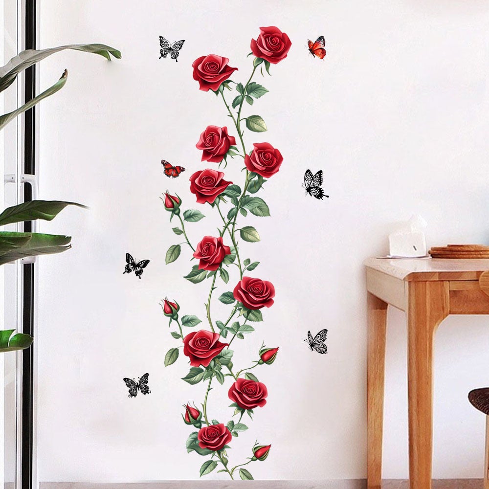 Lot De 45 Stickers Autocollants Fleurs – Roses, Fleurs, Pour Fleuriste