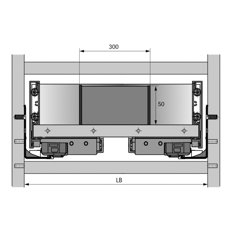 Range couverts orgatray 630 - Décor : Blanc - Pour tiroir de profondeur : 550 mm - Profondeur : 523 mm - HETTICH - 3