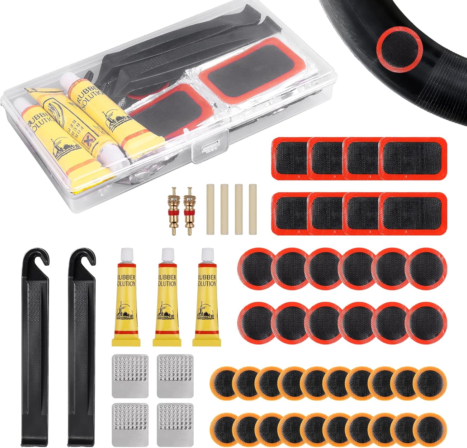 Kit de Réparation de Crevaison Vélo/VTT/Gravel - Muc-Off avec 10 Mèches - Rustine Avancée