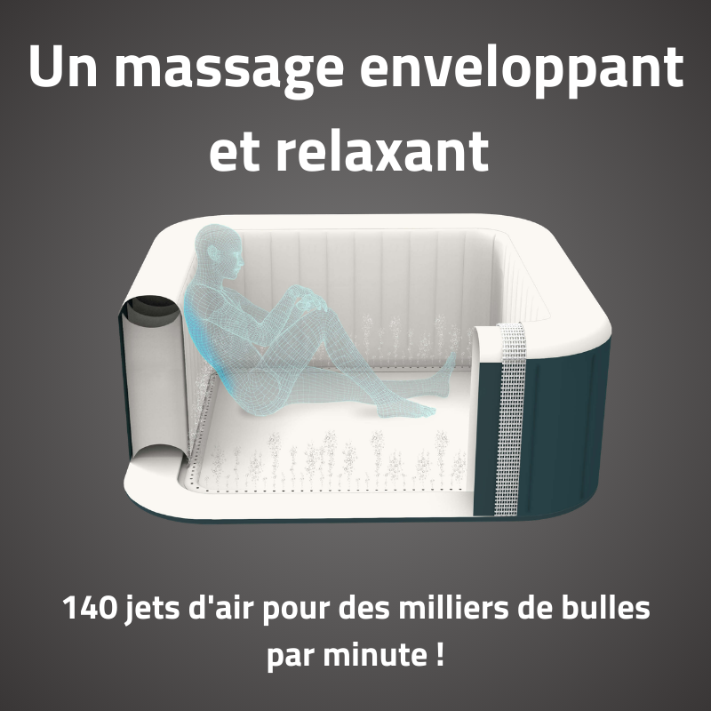 Bestway Spa gonflable carré Lay-Z-Spa Ibiza AirJet EnergySense 4-6 personnes - 7