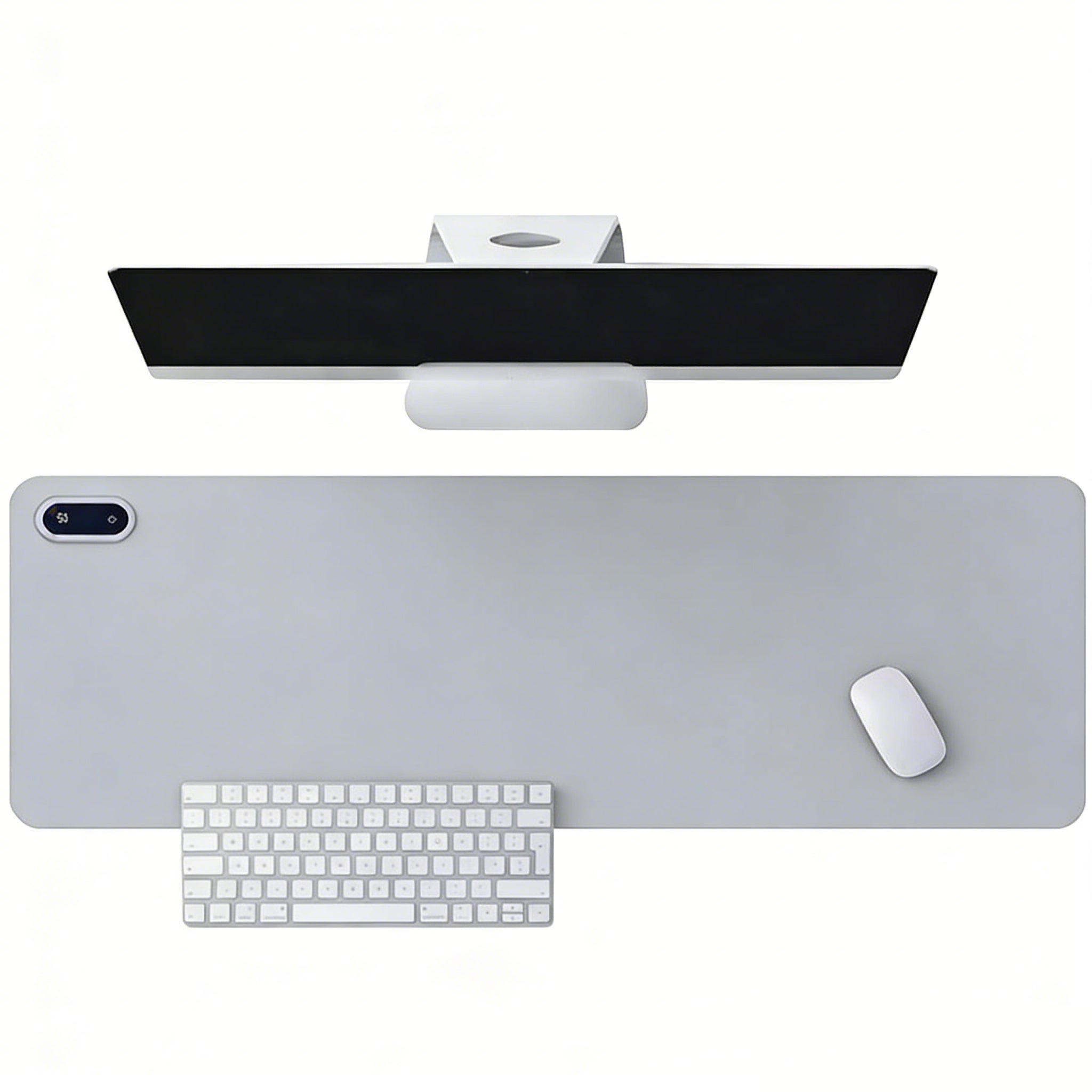 Podgrzewana podkładka pod mysz USB – z 5 regulowanymi poziomami temperatury – inteligentna kontrola temperatury – 80 × 33 cm – szara