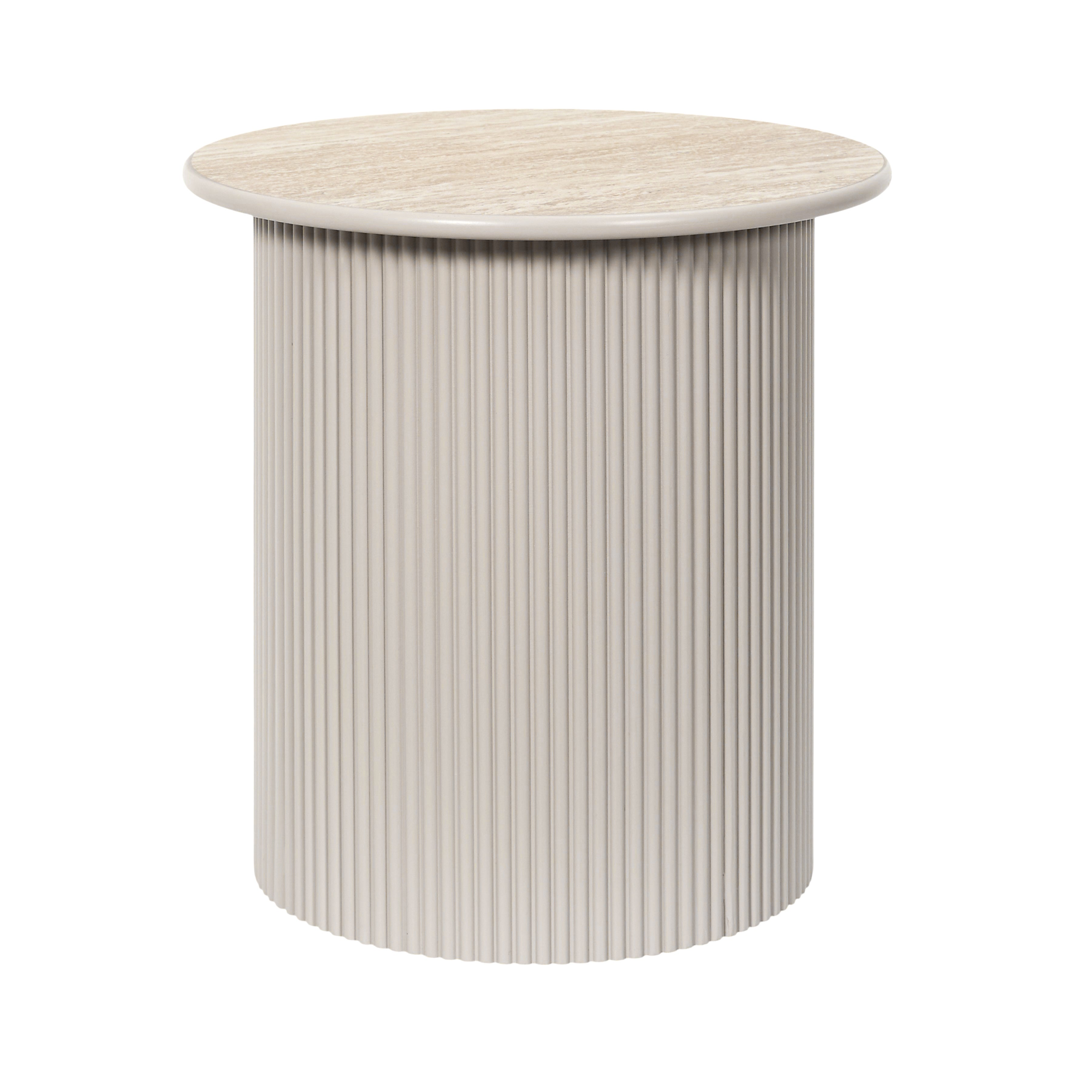 Table D'appoint - Home Deco Factory - Terra Nova - Gigogne - Blanc Et Beige - 2