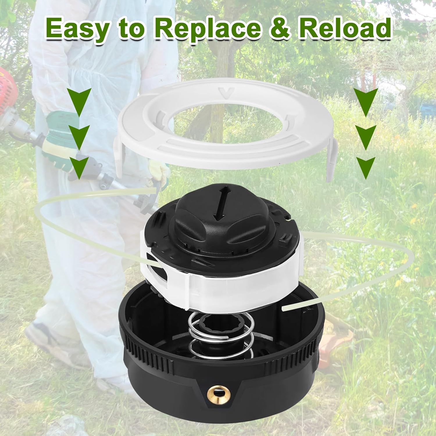 Tête de rechange pour coupe-herbe Stihl C3-2, FSA 57, FSE 52, FSA57, FSE52, débroussailleuse électrique et coupe-bordure - 3