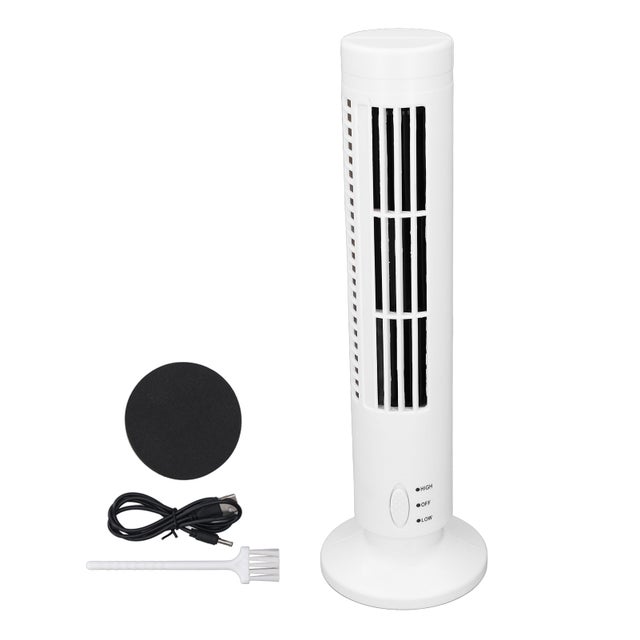 Tower ventilateur USB sans pales 2 vitesses silencieux portable Tower ventilateur de refroidissement pour utilisation domestique bureau blanc