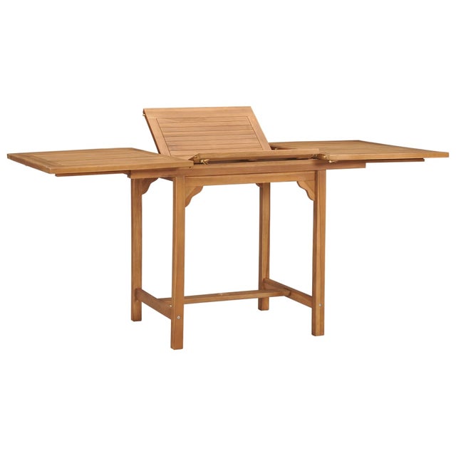Table de jardin extensible rectangulaire en Bois Marron 4 places